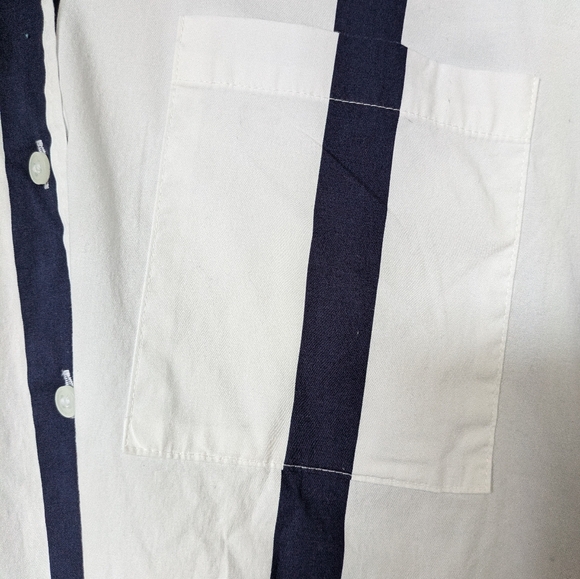 Lane Bryant Oversized Striped Button-Down Shirt (22/24) - Picture 3 of 4